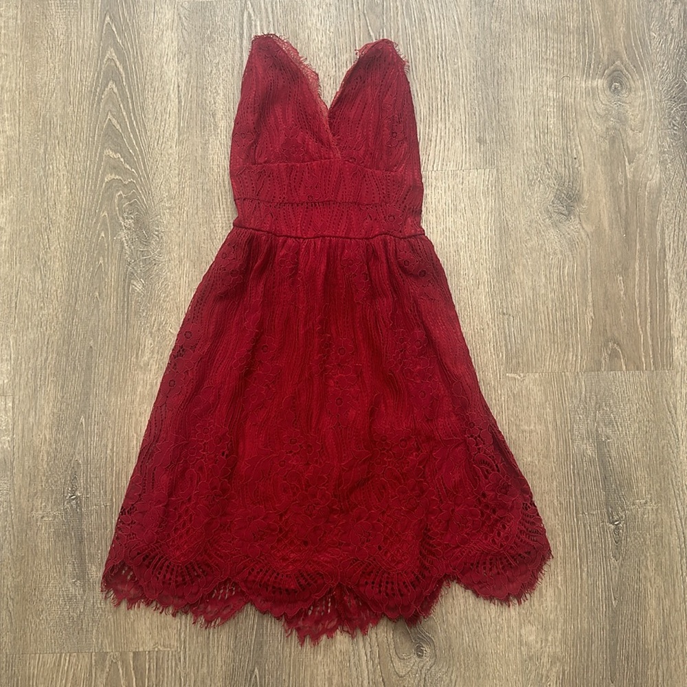 Red cocktail dress
